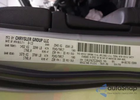 2014 Jeep Grand Cherokee Laredo z USA, uszkodzony, nr VIN 1C4RJFAG7EC264423